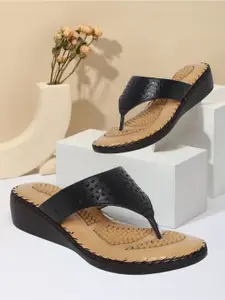 TRASE Textured T-Strap Flats