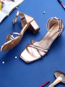 TRASE Open Toe Block Heels