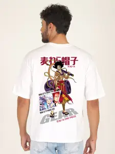 PRONK Thunder Luffy Printed Pure Cotton Oversized T-Shirt