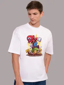 PRONK Super Mario Printed Pure Cotton Oversized T-Shirt