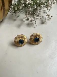 XAGO Gold-Plated Floral Studs Earrings