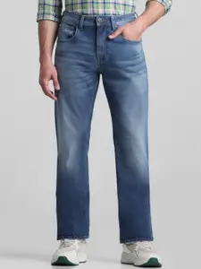 Jack & Jones Men Straight Fit High-Rise Heavy Fade Stretchable Jeans