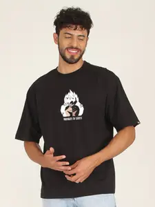 PRONK Monkey D Luffy Graphic Oversized T-shirt