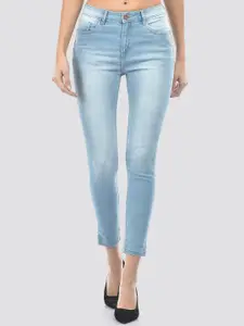 Numero Uno Women Super Skinny Fit High-Rise Low Distress Heavy Fade Stretchable Jeans
