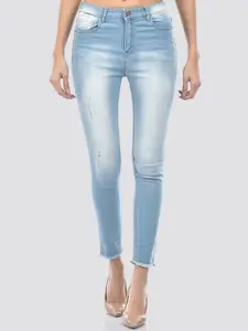 Numero Uno Women Super Skinny Fit High-Rise Low Distress Heavy Fade Stretchable Jeans
