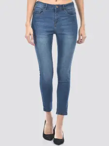 Numero Uno Women Super Skinny Fit High-Rise Light Fade Cotton Cropped Jeans
