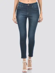 Numero Uno Women Super Skinny Fit High-Rise Light Fade Clean Look Cotton Cropped Jeans