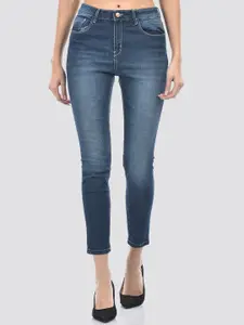 Numero Uno Women Super Skinny Fit High-Rise Low Distress Light Fade Stretchable Jeans