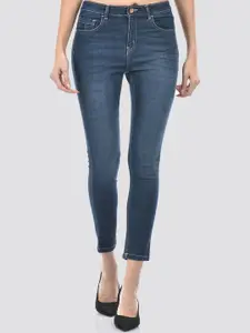 Numero Uno Women Super Skinny Fit High-Rise Low Distress Light Fade Stretchable Jeans