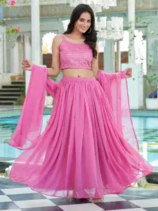 KALINI Embroidered Sequinned ReadyTo Wear Lehenga & Blouse With Dupatta