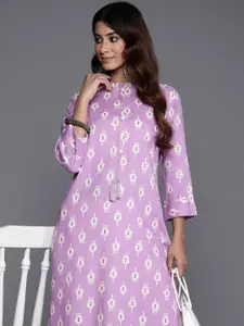 Anouk Printed Mandarin Collar Straight Kurtas