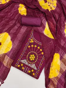 MANVAA Floral Embellished Sequinned Unstitched Dress Material