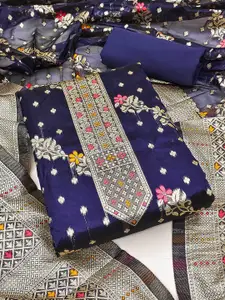 MANVAA Floral Woven Design Jacquard Unstitched Dress Material