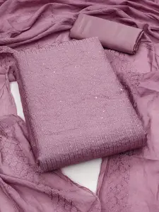 MANVAA Striped Embellished Unstitched Dress Material