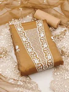 MANVAA Floral Embroidered Unstitched Dress Material