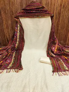 MANVAA Embellished Sequinned Unstitched Dress Material