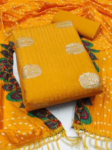 MANVAA Woven Design Sequinned Unstitched Dress Material