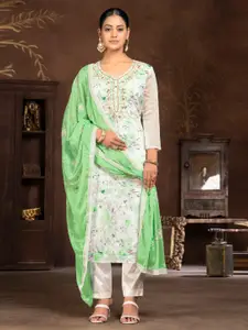 MANVAA Floral Printed Unstitched Dress Material