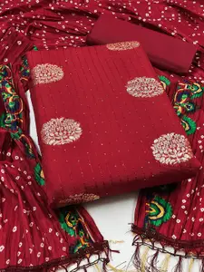 MANVAA Ethnic Motifs Embellished Sequinned Unstitched Dress Material