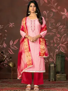 MANVAA Embroidered Unstitched Dress Material