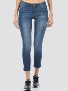 Numero Uno Women Slim Fit Clean Look Light Fade Cotton Cropped Jeans