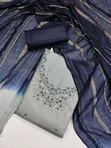 MANVAA Embroidered Unstitched Dress Material