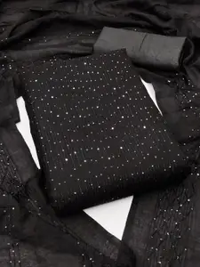 MANVAA Striped Embellished Unstitched Dress Material