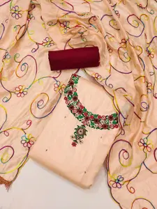 MANVAA Embroidered Unstitched Dress Material