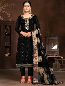 MANVAA Ethnic Motifs Embroidered Unstitched Dress Material