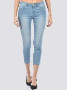 Numero Uno Women Skinny Fit Low Distress Heavy Fade Stretchable Jeans