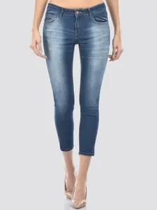 Numero Uno Women Skinny Fit Heavy Fade Clean Look Cotton Jeans