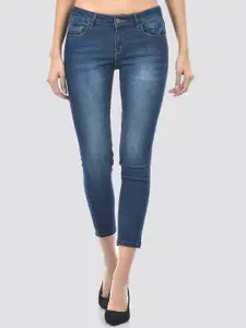 Numero Uno Women Skinny Fit Clean Look Light Fade Cotton Cropped Jeans