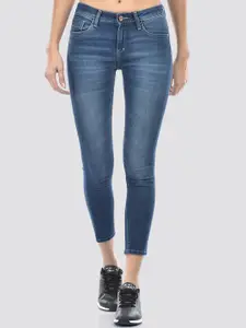 Numero Uno Women Skinny Fit Light Fade Clean Look Cropped Jeans