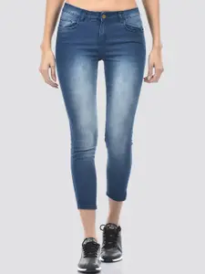 Numero Uno Women Skinny Fit Heavy Fade Clean Look Mid Rise Cotton Jeans