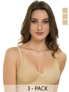 Tweens Pack Of 3 Full Coverage Lightly Padded Cotton Bra