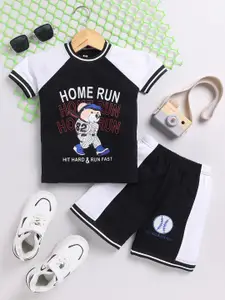 carrydreams Boys Printed Pure Cotton T-shirt with Shorts