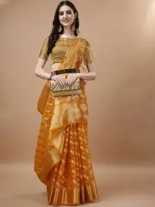 ANISSA SAREE Ethnic Motifs Woven Design Zari Detailed Organza Banarasi Saree