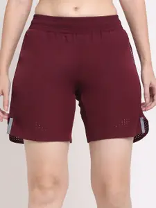 Invincible Women Mid Rise Breathable Training Shorts With Rapid-Dry Technology