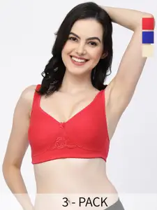 College Girl Pack Of 3 Non Padded T-shirt Bra With All Day Comfort