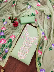 KALINI Embelished Beads and Stones Unstitched Dress Material