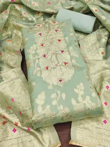 KALINI Floral Woven Design Unstitched Dress Material