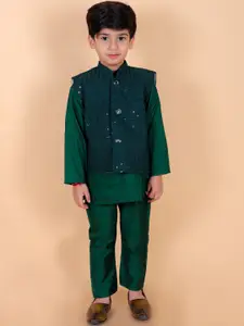 BAESD Boys Regular Sequinned Kurta with Pyjamas