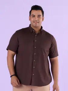 BIG HELLO Plus Size Twill Cotton Casual Shirt