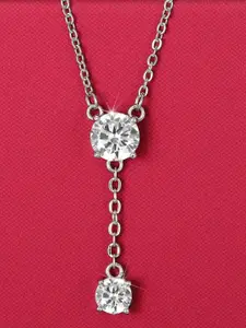 Peora Silver-Plated Cubic Zirconia-Studded Necklace