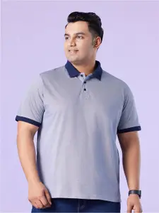 BIG HELLO Plus Size Polo Collar Cotton T-shirt