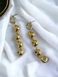 ISHKAARA Classic Gold-Plated Artificial Beads Beaded Drop Earrings