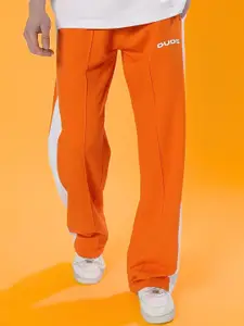 WEARDUDS Men Striped Relaxed-Fit Mid Rise Track Pants