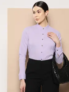 Chemistry Women Textured Standard Opaque Formal Shirt