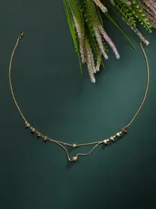 AanyaCentric Gold Plated Mangalsutra with Earrings