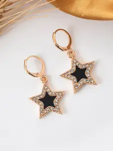Silvermerc Designs Rose Gold-Plated Star Shaped Drop Earrings